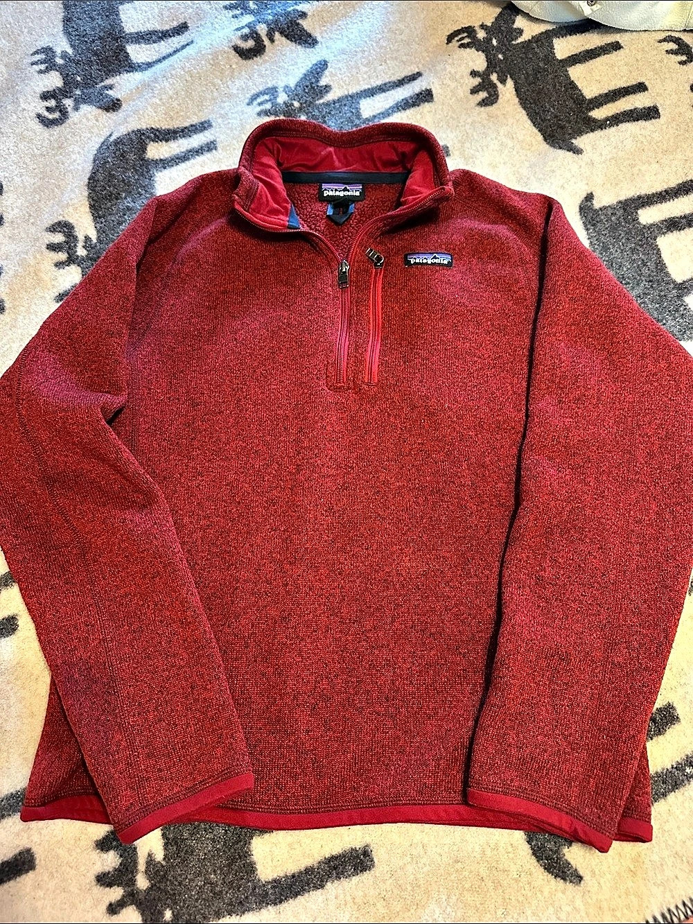 Patagonia Men'Small Better Sweater 1/4-Zip Red Small